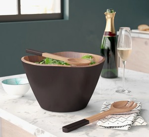 Tazón de Ensalada de Madera Premium, Vajilla Natural, Tazón para Servir Ensalada, Fruta y Pan, a Precio de Mayoreo - Product Image 2