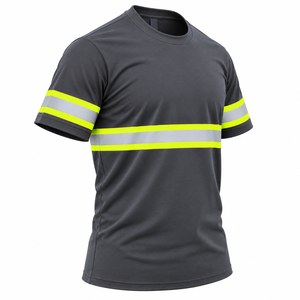Camiseta de Seguridad de Alta Visibilidad Personalizada, Camiseta de Trabajo Reflectante de Manga Corta, Camiseta de Seguridad Personalizada para Hombre - Product Image 3