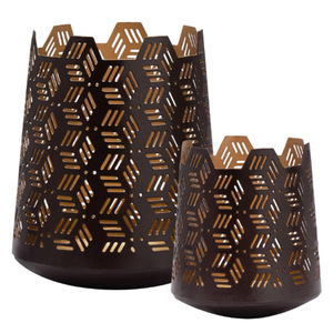 New Design Metal Votives Handmade Votive Round Votive <b>Candle</b> Holders Hex Cube Metal Cutout Two Piece Tapered Votives - Product Image 3