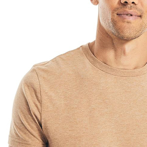 Men's Regular Fit Solid Color O-Neck Short Sleeve Cotton T-<b>Shirt</b> Casual Jersey Knitted Blank Design - Product Image 2