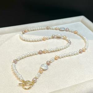 สร้อยคอหลายชั้นสุดหรู พร้อมผมยาวพิเศษ ประกายแสงสวยงาม ประดับด้วยไข่มุกธรรมชาติ ให้ความรู้สึกหรูหราและเบาสบาย - Product Image 3