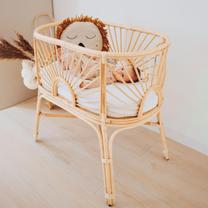 Cuna de bebé de ratán natural, cuna ecológica de bajo costo, cuna para recién nacidos, artículos esenciales para la guardería - Product Image 2