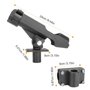 Supporto rotatorio girevole di 360 gradi regolabile per Kayak da 1 pezzo supporto per canna da pesca barca con asta di morsetto grande non incluso - Product Image 3