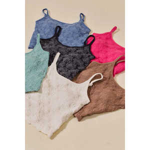 Débardeur sans couture floral bicolore pour femme - Product Image 1