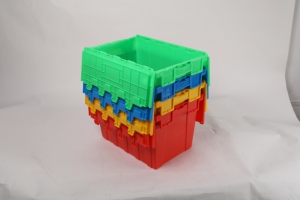 Nhiệm vụ nặng nề nhựa Stackable Thùng Lưu Trữ di chuyển giao thông vận tải hậu cần doanh thu công nghiệp Thùng Lưu Trữ Box với nắp - Product Image 6