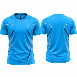 Custom Knitted Polyester Lightweight Sublimated T-Shirt <b>Men</b>’s Quick Dry Breathable Sports Training Jersey OEM Performance - Product Image 1