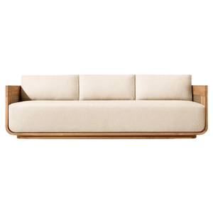 Elegant <b>Outdoor</b> <b>Sofa</b> Solid Teak Frame and <b>Rattan</b> Woven Modern Luxury Patio Lounge Furniture Hotel Villa Waterproof Cushion - Product Image 1