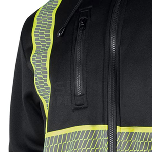 Sweat à capuche de sécurité réfléchissant haute visibilité en polaire, personnalisé, unisexe, imperméable, pour le travail et la construction - Product Image 5