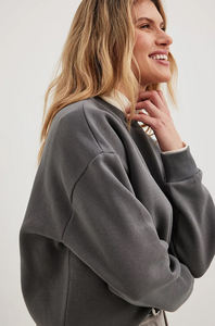 Sudadera Extra Grande de Primera Calidad para Mujer, 100% Algodón, Estilo Urbano, Lisa, Sudadera Blanca para Mujer, Sudadera Personalizada al por Mayor - Product Image 4