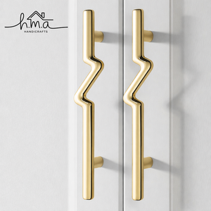 Poignée de meuble moderne en acier inoxydable en forme de L, poignée de tiroir incurvée minimaliste pour armoire de cuisine, porte de placard - Product Image 6