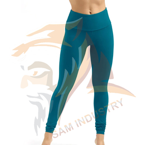 Leggings de yoga et de fitness pour femmes à séchage rapide, respirants, taille haute, en Spandex/Polyester, couleur unie - Product Image 3