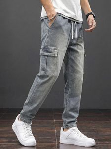 Fabricante Profesional, Venta al Por Mayor Personalizada, Jeans Cargo Ligeros de Color Azul Claro para Hombre, Estilo Multibolsillos de Alta Calidad - Product Image 6