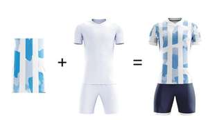 Ensemble d'uniformes de football personnalisés pour hommes, maillot de football, sublimation, entraînement sportif, t-shirt et short à séchage rapide, ensembles d'uniformes de football pour adultes - Product Image 2