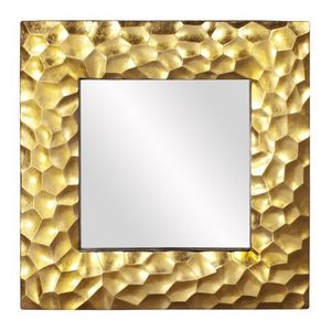 <b>Square</b> Gold Finish Framed Wall <b>Mirror</b> Glam Decorative Brass Handmade 4.0 mm Thickness - Product Image 1