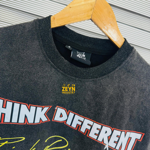Camiseta de Manga Corta para Hombre ZEYN INDUSTRY, Estampado Think Different, Cuello Redondo Informal, Tejido de Poliéster/Algodón, Estilo Urbano, Color Sólido - Product Image 6
