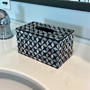 Elegant Style MDF Napkin Tissue Box With Resin & MOP Inlays Tissue Paper Box For <b>table</b> And Home decoration At Best Price - Product Image 1