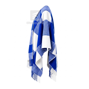 Capa personalizada de la hermandad Zeta Phi Beta con logotipo bordado en la parte delantera, en bloques de color azul y blanco, para ropa griega femenina. - Product Image 2