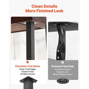 Gambe per Mobili in Acciaio Quadrate Regolabili 24-40 Pollici, Carico Massimo 1200 Libbre, Installazione Rapida, Resistenti per Casa e Ufficio - Product Image 6