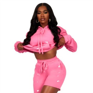 Conjuntos Deportivos de Alta Calidad para Mujer, Shorts y Chaquetas con Logotipo Personalizado, Tallas Grandes, Conjuntos Casuales de 2 Piezas - Product Image 4