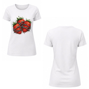 Camiseta con Estampado Gráfico para Mujer, Cuello Redondo, Manga Corta, Informal, de Algodón Suave, para Uso Diario y Estilo Urbano - Product Image 6