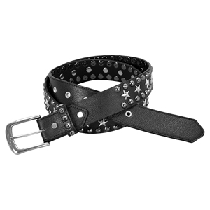 Wholesale Genuine Cowhide Leather <b>Studded</b> <b>Belt</b> for Men Women Punk Rock Star Rivet Casual Fashion Pin Buckle <b>Belt</b> - Product Image 3