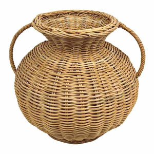 Jarrón Decorativo de Ratán Tejido a Mano, Porta Flores para Mesa, Decoración para Hogar y Hotel, Venta al Por Mayor - Product Image 1