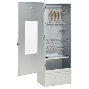 17.5 \ "x11.4 \" x43.3 \ "pentole da esterno in acciaio zincato BBQ forno fumatore con trucioli di legno - Product Image 2