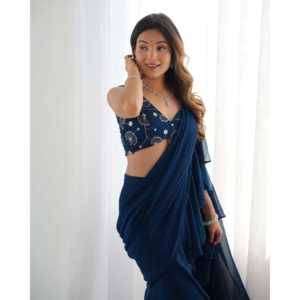 Robes de soirée Prêt-à-porter Saree Sharara élégant pour les fêtes - Product Image 6