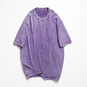 T-shirt imprimé en polyester/coton délavé respirant et écologique pour hommes et femmes, grandes tailles, personnalisation du logo avant, séchage rapide - Product Image 2