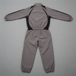 Ensemble de survêtement gris pour homme, fermeture à cordon de serrage sur toute la longueur, respirant, polyester/nylon, style vintage, design sportif d'hiver, adulte - Product Image 6