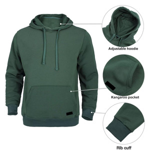 Conjunto deportivo con capucha para hombre, mezcla de algodón, tela transpirable, corte ajustado, chaqueta, pantalones jogger, ropa deportiva informal para gimnasio, entrenamiento y venta en línea - Product Image 3