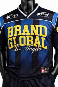 Maillot de football américain unisexe cousu, manches courtes, imprimé, séchage rapide, grandes tailles, personnalisation en gros - Product Image 4