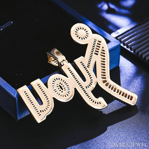 Colgante de Moissanita de Dos Tonos Chapado en Oro, Sin Níquel, Sin Plomo, Pieza Destacada para Amantes de la Moda, Estilo Hip Hop, Plata 925 Sólida - Product Image 3