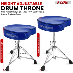 Silla de Baterista Acolchada de 4 Pulgadas con 5 Núcleos, Taburete para Guitarra, Asiento Ajustable para Músico - Product Image 3