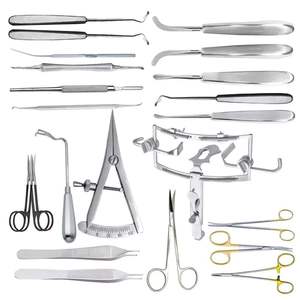 Juego completo de instrumentos de cirugía plástica para labio y palato hendidos, con abrebocas, 22 piezas - Product Image 1