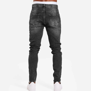 Pantalon de travail classique en jean de coton pour homme, idéal pour toutes les saisons (hiver, automne, été, printemps), motif uni – Vente chaude en gros - Product Image 6