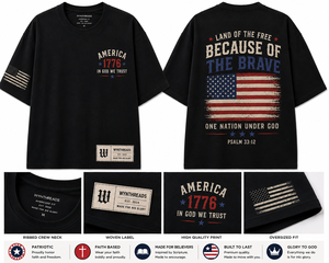 T-shirt noir surdimensionné pour homme de qualité supérieure, citation biblique sur le thème de la foi, impression de croix de Jésus-Christ, chemise décontractée en coton pour chrétiens - Product Image 4