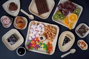 Platos de Hoja de Palma Ecológicos, Biodegradables, Ligeros, Modernos, al por Mayor, Cuadrados de 6 Pulgadas, Vajilla de Hoja de Palma Areca, Platos Cuadrados Rápidos - Product Image 3