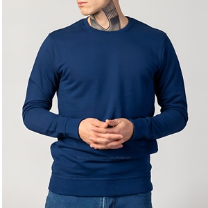 Sweat-shirt à col rond uni surdimensionné pour homme de haute qualité, en coton molletonné, décontracté, streetwear, hiver, vente en gros, OEM - Product Image 5