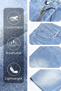 Premium 100% Cotton Breathable Summer Mid Waist Denim <b>Shorts</b> | Oversized Relaxed Fit Streetwear | Custom OEM Apparel - Product Image 4