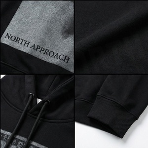 Sudadera con Capucha Extra Grande para Hombre North Approach, con Estampado Gráfico en la Parte Delantera, Informal, Negra, para Otoño - Product Image 4