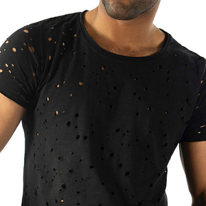 Camiseta de algodón para hombre de 300 g/m², impresión digital personalizada, lavado ácido, efecto desgastado por el sol, camisetas vintage con efecto desgastado para hombre - Product Image 5