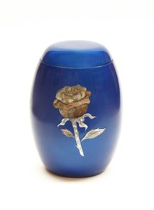 Vase en métal doré brossé avec base à plusieurs niveaux, décoration de table contemporaine, urne funéraire pour cendres humaines - Product Image 4
