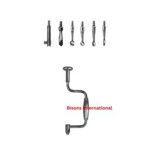 BISONS - Taladro manual ortopédico de acero inoxidable para instrumental quirúrgico, alta calidad, certificado CE, venta al por mayor - Product Image 1