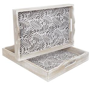 Bandejas de madera hechas a mano de alta calidad con asas de metal Amplia gama de bandejas para servir al mejor precio Venta directa de fábrica ahora - Product Image 6