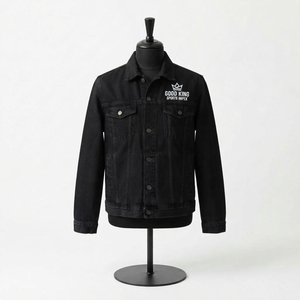 Custom Comfortable <b>Men's</b> 100% Cotton <b>Hooded</b> <b>Denim</b> <b>Jacket</b> Best Quality Casual Stand Collar Regular Fit - Product Image 1