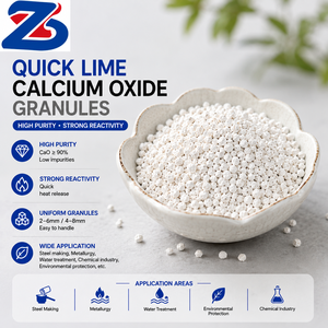 Gránulos de Cal Viva de Alta Calidad CaO 90%+ Óxido de Calcio para Acero y Industria Metalúrgica - Marca Zhongsheng - Product Image 3