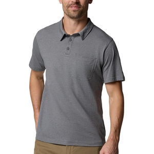 Polo en coton pour homme, manches courtes, coupe classique, couleur unie, style décontracté, tissu Oxford respirant - Product Image 1