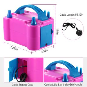 Inflador de Globos Eléctrico de 600W con Doble Boquilla, Bomba de Aire para Decoración de Fiestas, Bodas y Festivales - Product Image 3