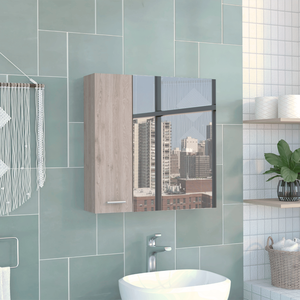 Armoire à double porte Harbor Medicine avec quatre étagères intérieures gris clair - Miroirs de salle de bain Depot E Shop - Product Image 1